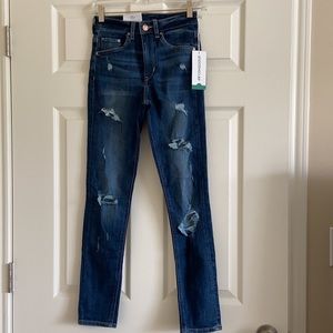 Distressed High-Waisted Skinny Jeans